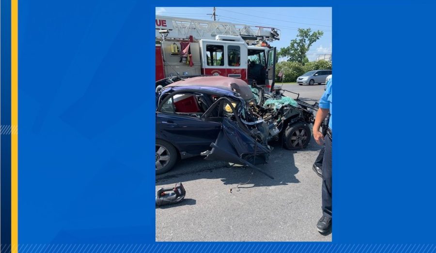 Collision with 18-wheeler leaves car unrecognizable