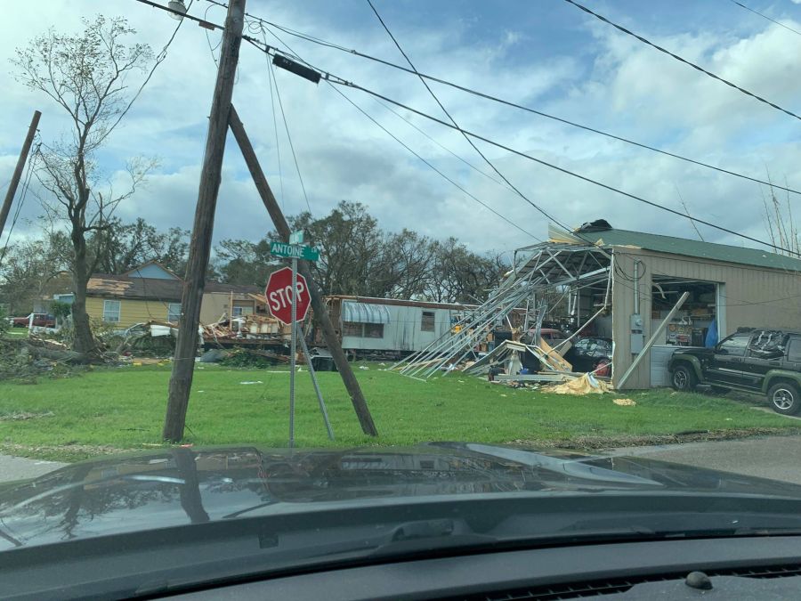 Garage destroyed by Hurricane Ida