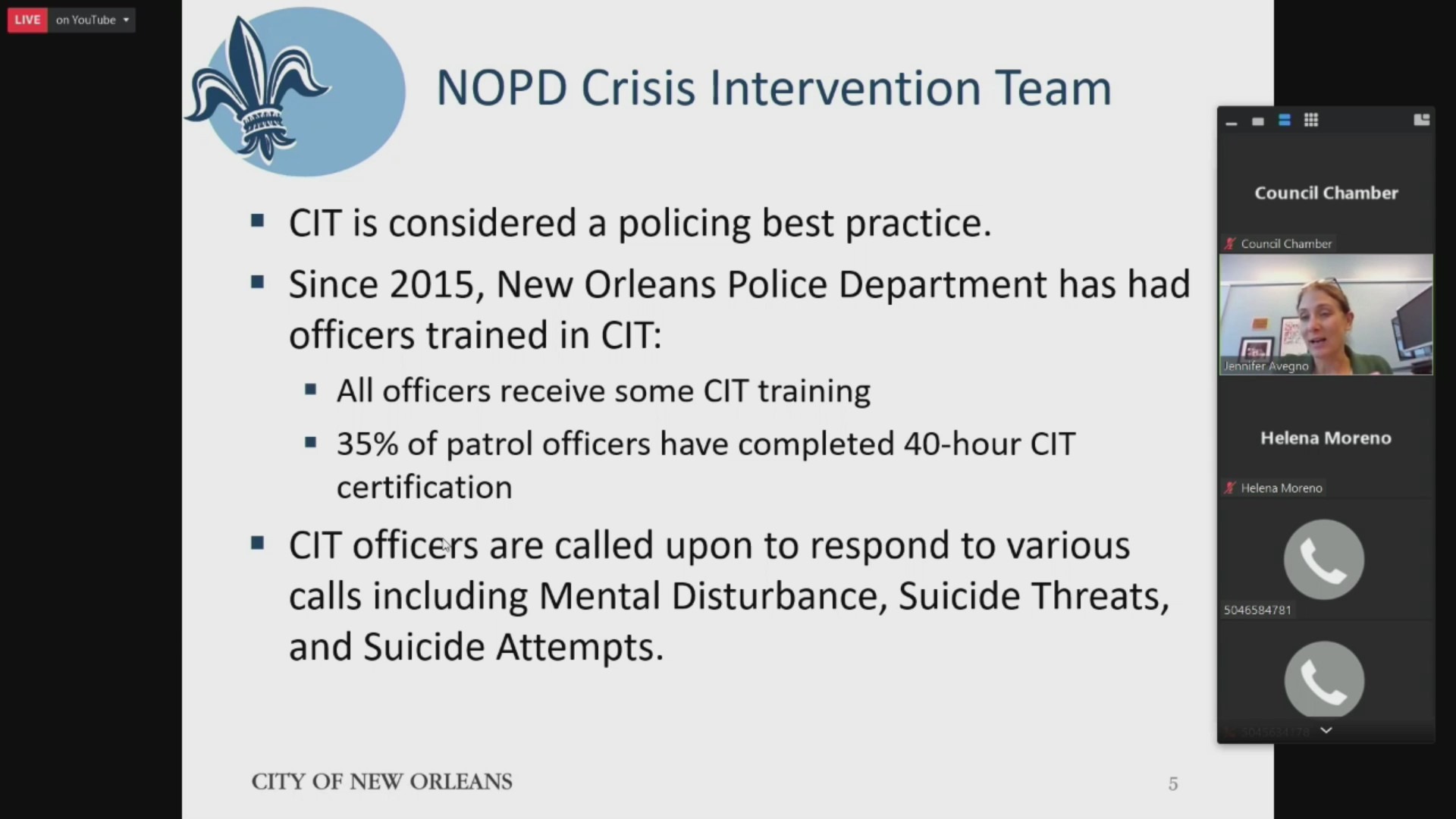 New Orleans Crisis Intervention Strategy Task Force hold first meeting