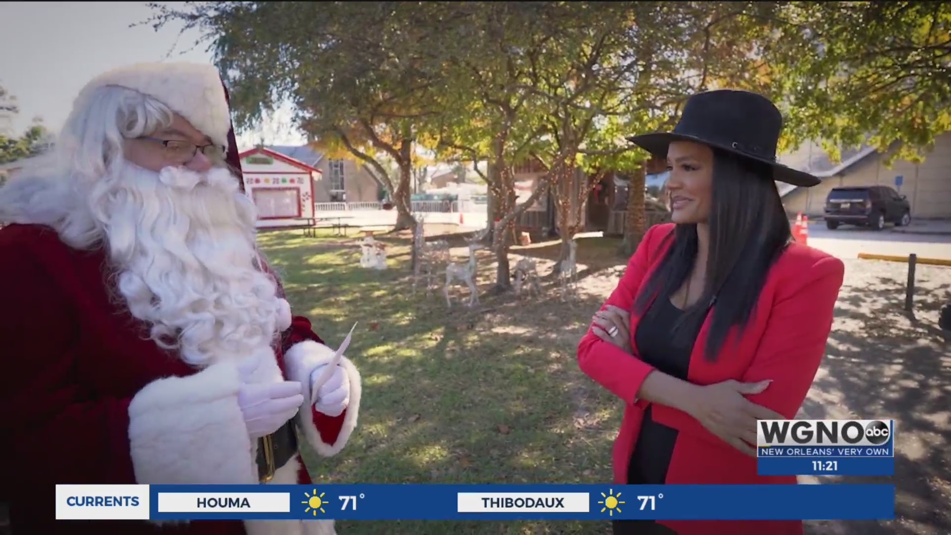 Tamica Lee and Santa Claus in Slidell