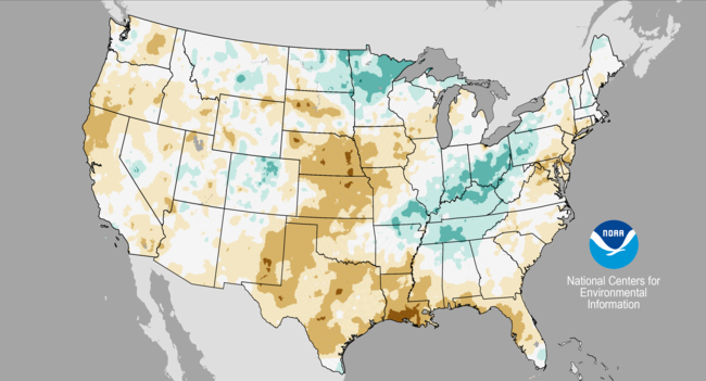 Winter 2022 (Dec. 2021 through Feb. 2022) ranks as the 12th-driest winter in the 128 years of record-keeping. (NOAA NCEI)