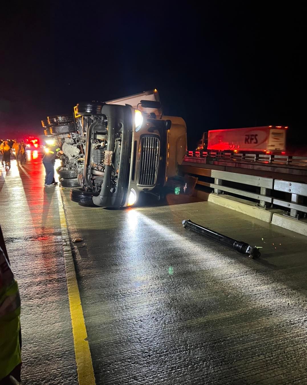 flipped 18-wheeler