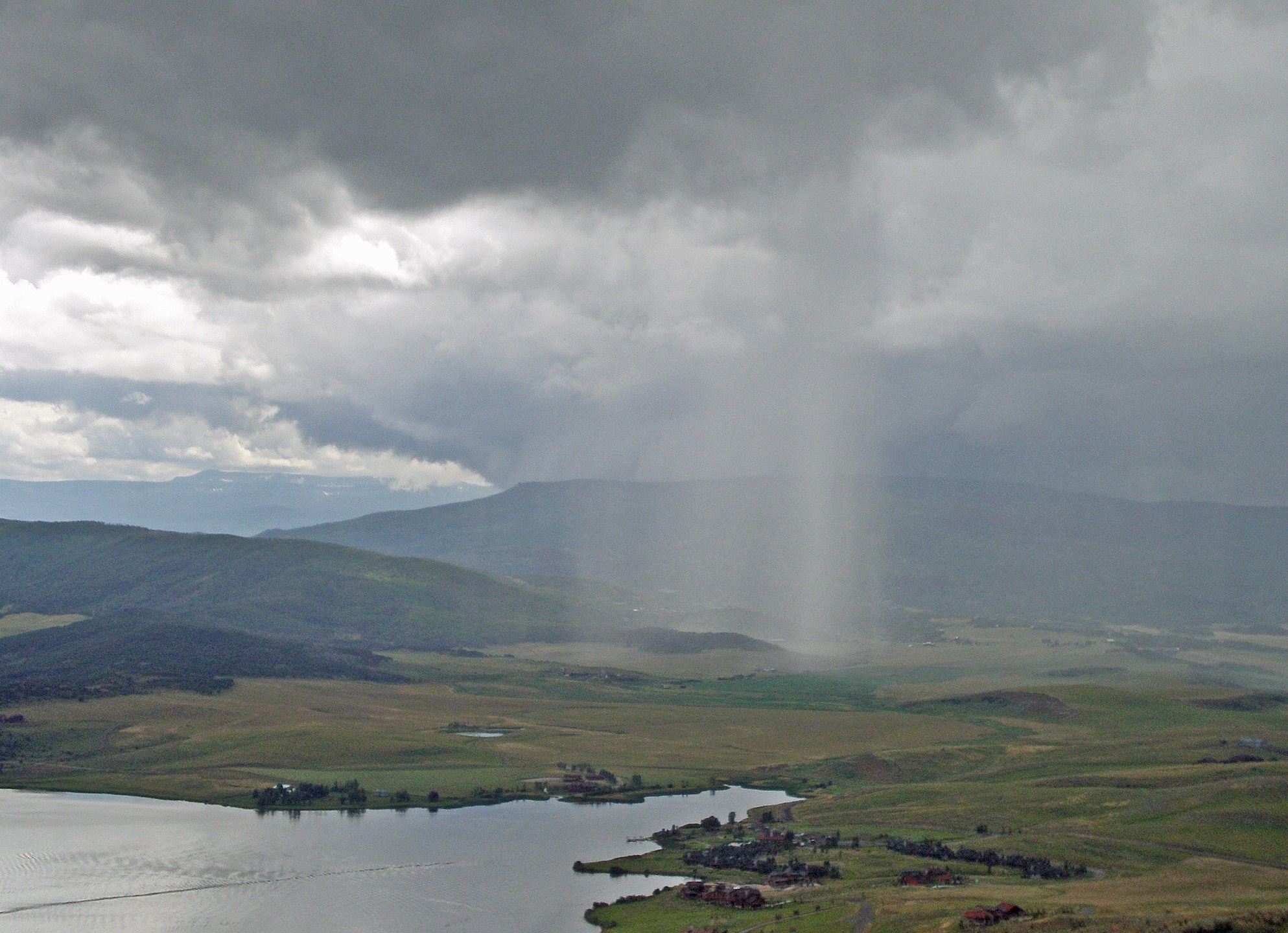 A localized heavy summer rainstorm in Colorado.